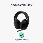 TV, Audio-Video si Foto - Portabile audio - Casti audio - Set 2 pernite pentru casti Kwmobile pentru Logitech G G321, confort sporit, Textil, gri - Infinity.ro