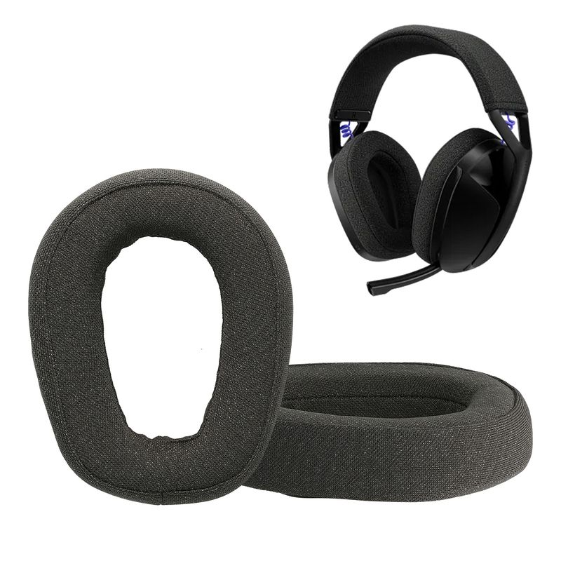 TV, Audio-Video si Foto - Portabile audio - Casti audio - Set 2 pernite pentru casti Kwmobile pentru Logitech G G321, confort sporit, Textil, gri - Infinity.ro