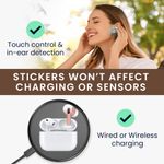TV, Audio-Video si Foto - Portabile audio - Casti audio - Skin Kwmobile pentru Apple AirPods Pro 3, indepartare fara urme, nuanta 59, Vinil, bej - Infinity.ro