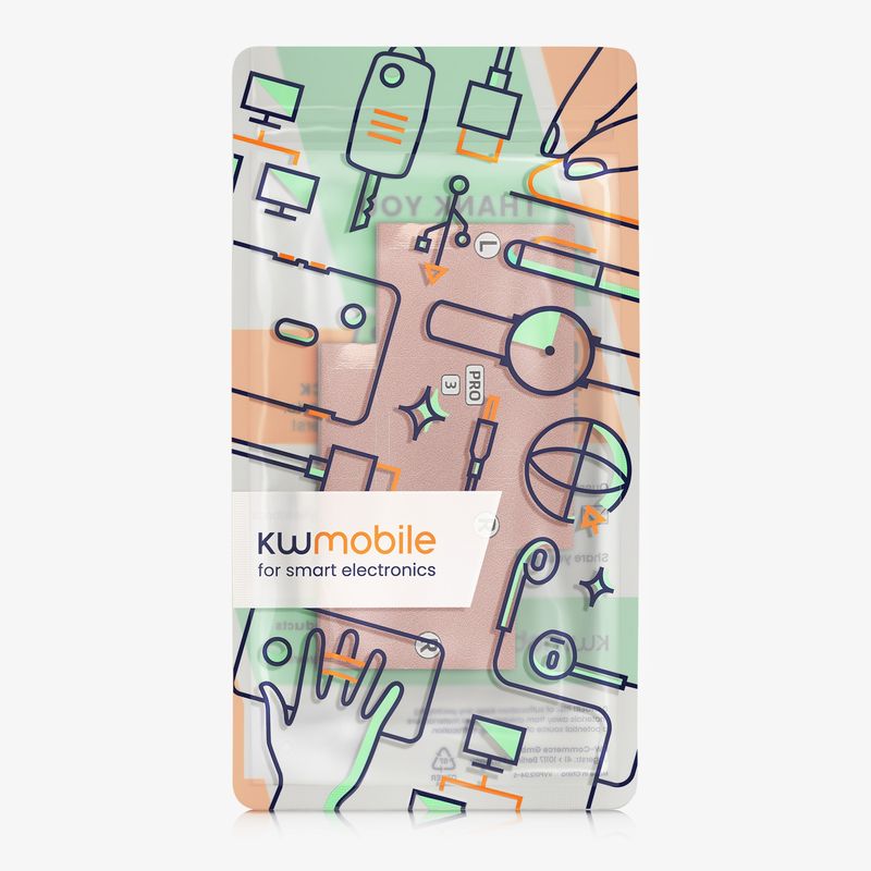 TV, Audio-Video si Foto - Portabile audio - Casti audio - Skin Kwmobile pentru Apple AirPods Pro 3, indepartare fara urme, nuanta 59, Vinil, bej - Infinity.ro
