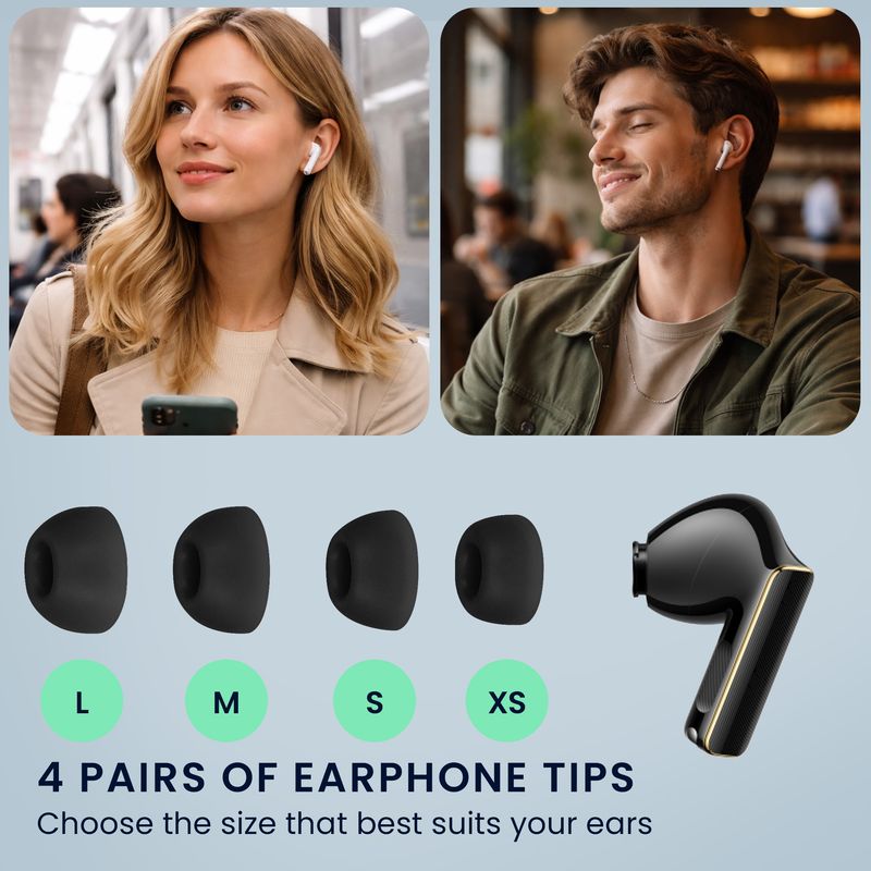 TV, Audio-Video si Foto - Portabile audio - Casti audio - Set 8 dopuri pentru casti Kwmobile pentru Huawei FreeBuds Pro 4, confort sporit, Silicon, negru - Infinity.ro