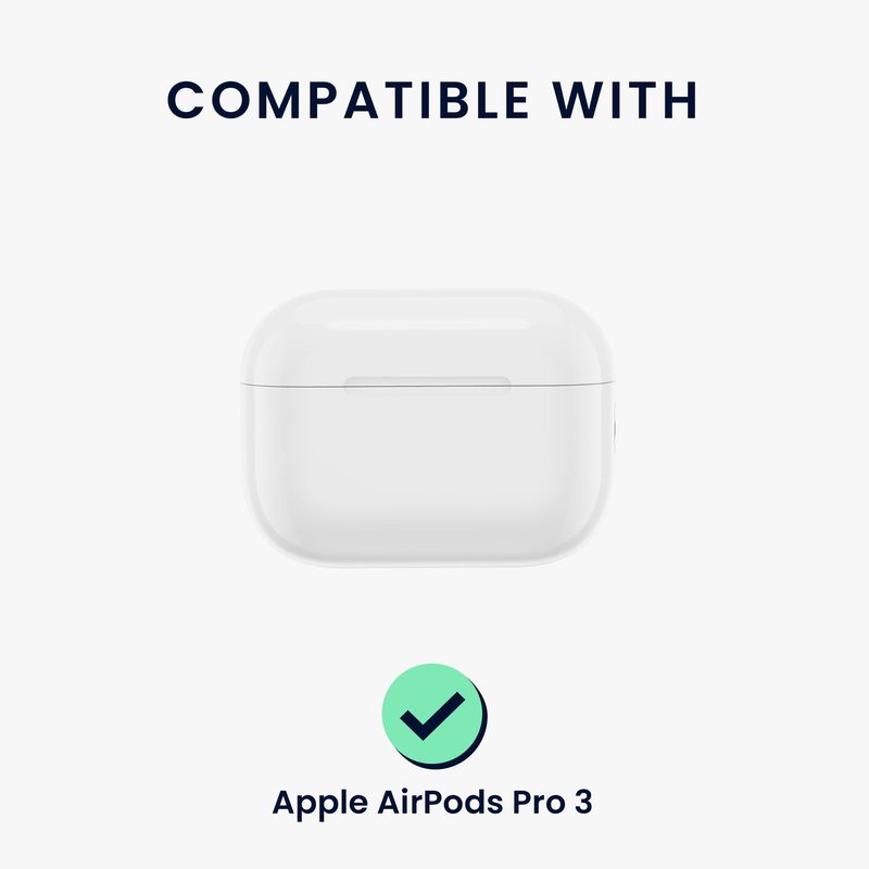 TV, Audio-Video si Foto - Portabile audio - Casti audio - Husa casti Kwmobile pentru Apple AirPods Pro 3, functie stand, Termoplastic, negru - Infinity.ro