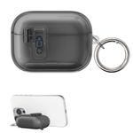 TV, Audio-Video si Foto - Portabile audio - Casti audio - Husa casti Kwmobile pentru Apple AirPods Pro 3, functie stand, Termoplastic, negru - Infinity.ro