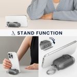 TV, Audio-Video si Foto - Portabile audio - Casti audio - Husa casti Kwmobile pentru Apple AirPods Pro 3, functie stand, Termoplastic, negru - Infinity.ro
