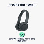 TV, Audio-Video si Foto - Portabile audio - Casti audio - Husa casti Kwmobile pentru Sony WH-CH520, WH-CH510, MDR-ZX110, protectie la socuri, protectie la praf, Neopren, negru - Infinity.ro