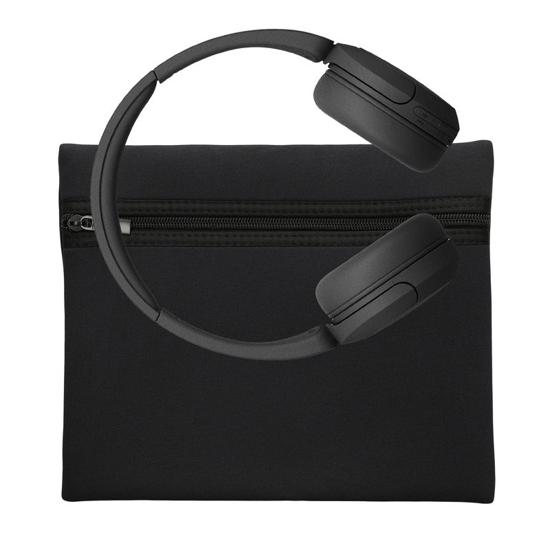 TV, Audio-Video si Foto - Portabile audio - Casti audio - Husa casti Kwmobile pentru Sony WH-CH520, WH-CH510, MDR-ZX110, protectie la socuri, protectie la praf, Neopren, negru - Infinity.ro