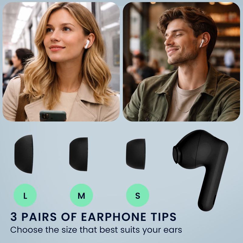 TV, Audio-Video si Foto - Portabile audio - Casti audio - Set 6 dopuri pentru casti Kwmobile pentru Huawei FreeBuds 7i, confort sporit, Silicon, negru - Infinity.ro