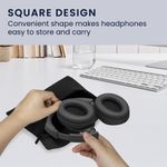 TV, Audio-Video si Foto - Portabile audio - Casti audio - Husa casti Kwmobile pentru Sony WH-1000XM4, Sony WH-1000XM6, Jabra Evolve 20, protectie la socuri, Neopren, negru - Infinity.ro