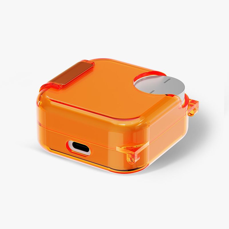TV, Audio-Video si Foto - Portabile audio - Casti audio - Husa casti Kwmobile pentru Nothing CMF by Nothing Buds Pro 2, CMF Buds 2 Plus, anti-alunecare, Silicon, portocaliu - Infinity.ro