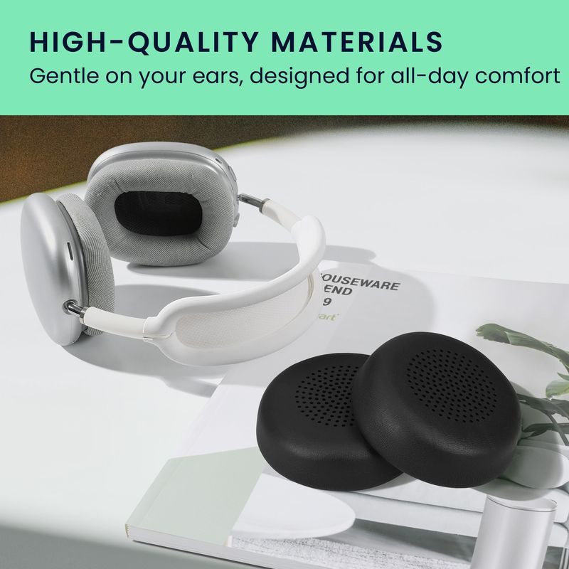 TV, Audio-Video si Foto - Portabile audio - Casti audio - Set 2 pernite pentru casti Kwmobile pentru Logitech Zone Wireless 2, Zone 950, confort sporit, Piele ecologica, negru - Infinity.ro