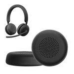 TV, Audio-Video si Foto - Portabile audio - Casti audio - Set 2 pernite pentru casti Kwmobile pentru Logitech Zone Wireless 2, Zone 950, confort sporit, Piele ecologica, negru - Infinity.ro
