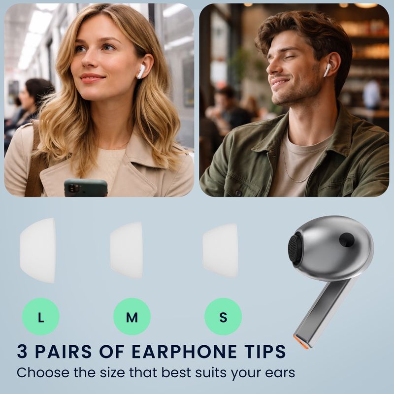 TV, Audio-Video si Foto - Portabile audio - Casti audio - Set 6 dopuri pentru casti Kwmobile pentru Samsung Galaxy Buds 3 FE, confort sporit, Silicon, alb - Infinity.ro