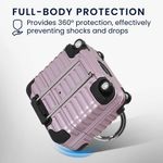 TV, Audio-Video si Foto - Portabile audio - Casti audio - Husa casti Kwmobile pentru Apple AirPods 4, protectie la socuri, Termoplastic, mov - Infinity.ro