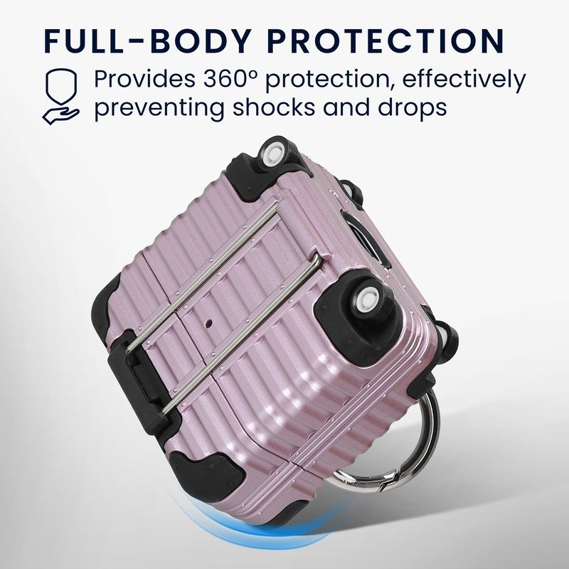 TV, Audio-Video si Foto - Portabile audio - Casti audio - Husa casti Kwmobile pentru Apple AirPods 4, protectie la socuri, Termoplastic, mov - Infinity.ro