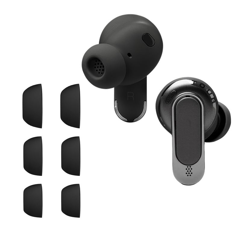 TV, Audio-Video si Foto - Portabile audio - Casti audio - Set 6 dopuri pentru casti Kwmobile pentru JBL Tour Pro 3, confort sporit, Silicon, negru - Infinity.ro