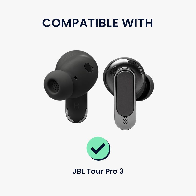 TV, Audio-Video si Foto - Portabile audio - Casti audio - Set 6 dopuri pentru casti Kwmobile pentru JBL Tour Pro 3, confort sporit, Silicon, negru - Infinity.ro
