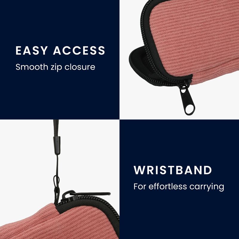 TV, Audio-Video si Foto - Portabile audio - Casti audio - Husa universala pentru casti Kwmobile, protectie la zgarieturi, Neopren, roz - Infinity.ro