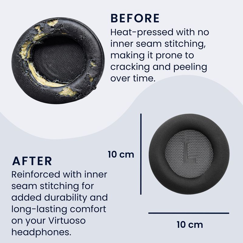 TV, Audio-Video si Foto - Portabile audio - Casti audio - Set 2 pernite pentru casti Kwmobile pentru Corsair Virtuoso MAX, confort sporit, Textil, negru - Infinity.ro