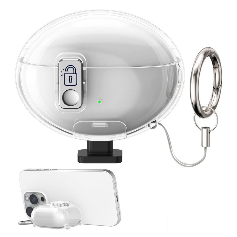 TV, Audio-Video si Foto - Portabile audio - Casti audio - Husa casti Kwmobile pentru Huawei FreeBuds 6i, functie stand, Termoplastic, transparent - Infinity.ro