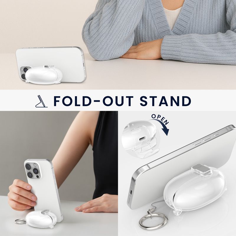 TV, Audio-Video si Foto - Portabile audio - Casti audio - Husa casti Kwmobile pentru Huawei FreeBuds 6i, functie stand, Termoplastic, transparent - Infinity.ro