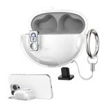 TV, Audio-Video si Foto - Portabile audio - Casti audio - Husa casti Kwmobile pentru Huawei FreeBuds 6i, functie stand, Termoplastic, transparent - Infinity.ro