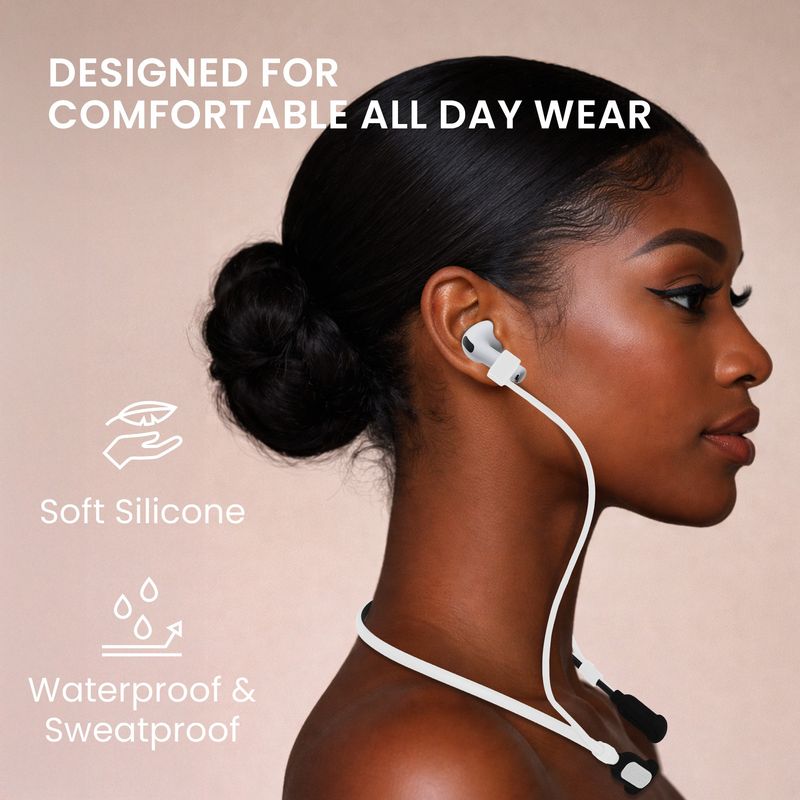 TV, Audio-Video si Foto - Portabile audio - Casti audio - Husa casti Kwmobile pentru Apple AirPods 3, AirPods 4, AirPods Pro, AirPods Pro 2, AirPods Pro 3, Silicon, alb, negru - Infinity.ro