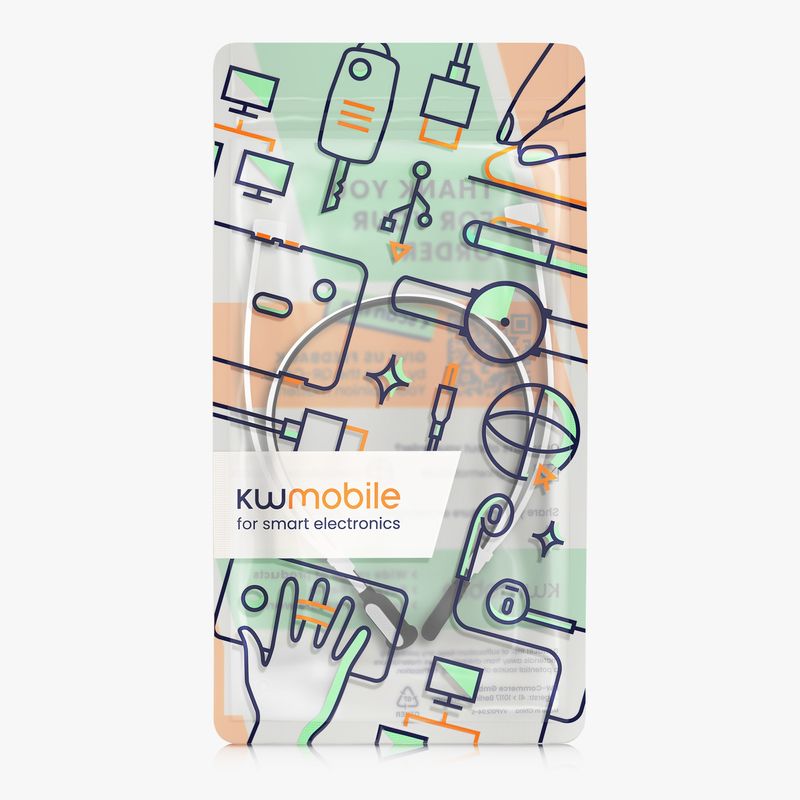 TV, Audio-Video si Foto - Portabile audio - Casti audio - Husa casti Kwmobile pentru Apple AirPods 3, AirPods 4, AirPods Pro, AirPods Pro 2, AirPods Pro 3, Silicon, alb, negru - Infinity.ro