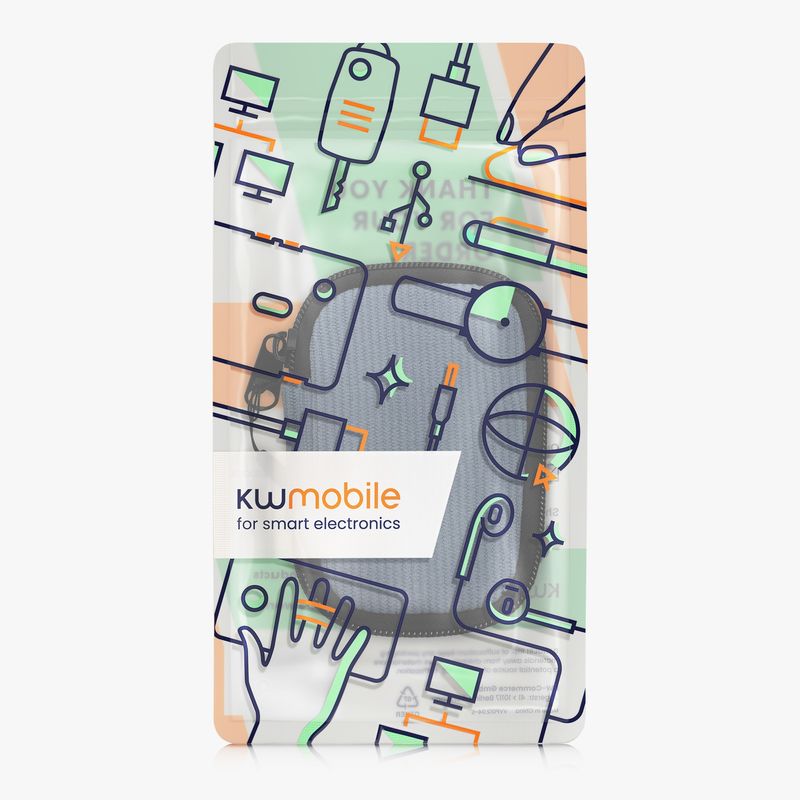 TV, Audio-Video si Foto - Portabile audio - Casti audio - Husa universala pentru casti Kwmobile, protectie la zgarieturi, Neopren, albastru - Infinity.ro