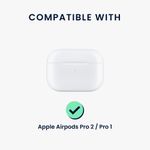 TV, Audio-Video si Foto - Portabile audio - Casti audio - Husa casti Kwmobile pentru Apple AirPods Pro 2, AirPods Pro, protectie la socuri, Termoplastic, argintiu - Infinity.ro