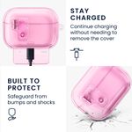 TV, Audio-Video si Foto - Portabile audio - Casti audio - Husa casti Kwmobile pentru Apple AirPods Pro 2, AirPods Pro, functie stand, Termoplastic, roz - Infinity.ro