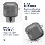 TV, Audio-Video si Foto - Portabile audio - Casti audio - Husa casti Kwmobile pentru Apple AirPods 4, functie stand, Termoplastic, negru - Infinity.ro