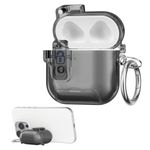 TV, Audio-Video si Foto - Portabile audio - Casti audio - Husa casti Kwmobile pentru Apple AirPods 4, functie stand, Termoplastic, negru - Infinity.ro