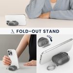 TV, Audio-Video si Foto - Portabile audio - Casti audio - Husa casti Kwmobile pentru Apple AirPods 4, functie stand, Termoplastic, negru - Infinity.ro