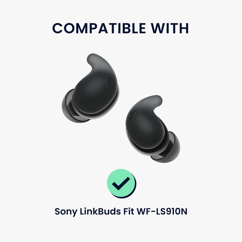 TV, Audio-Video si Foto - Portabile audio - Casti audio - Set 8 dopuri pentru casti Kwmobile pentru Sony LinkBuds Fit WF-LS910N, confort sporit, Silicon, negru - Infinity.ro