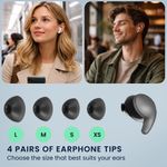 TV, Audio-Video si Foto - Portabile audio - Casti audio - Set 8 dopuri pentru casti Kwmobile pentru Sony LinkBuds Fit WF-LS910N, confort sporit, Silicon, negru - Infinity.ro
