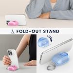 TV, Audio-Video si Foto - Portabile audio - Casti audio - Husa casti Kwmobile pentru Apple AirPods 4, functie stand, Termoplastic, roz - Infinity.ro