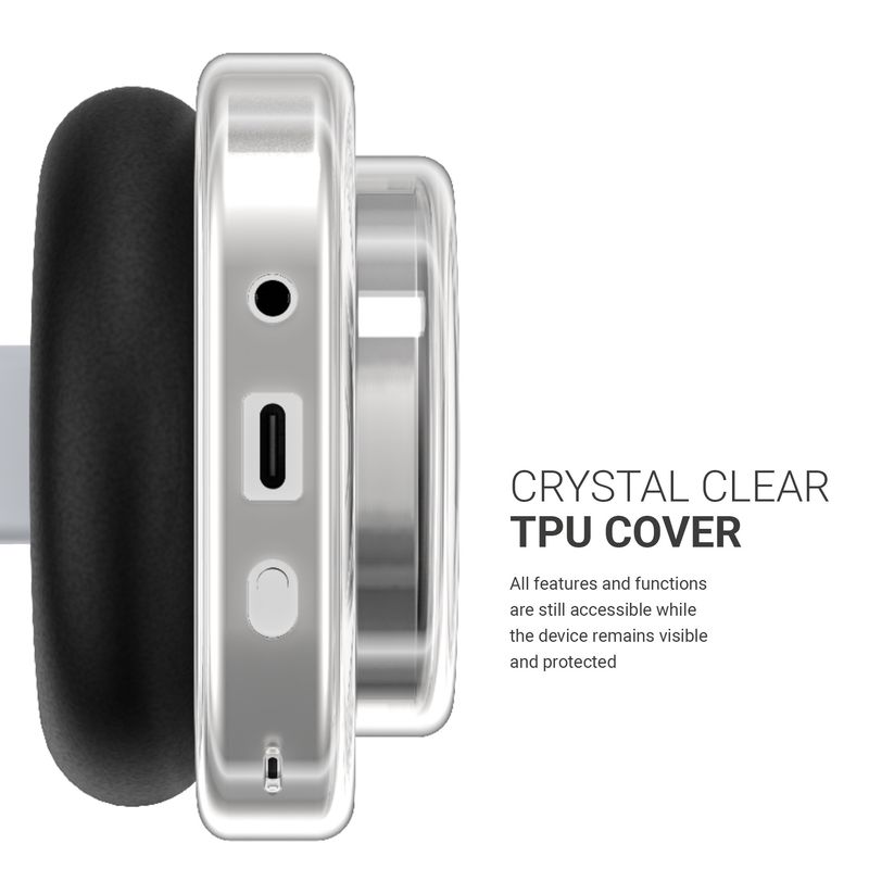 TV, Audio-Video si Foto - Portabile audio - Casti audio - Husa casti Kwmobile pentru Nothing Headphone (1), protectie la zgarieturi, Silicon, transparent - Infinity.ro
