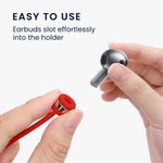 TV, Audio-Video si Foto - Portabile audio - Casti audio - Husa casti Kwmobile pentru Samsung Galaxy Buds 3, Anker Soundcore P20i, JBL Wave Beam, EarFun Air Pro 4, Silicon, rosu - Infinity.ro
