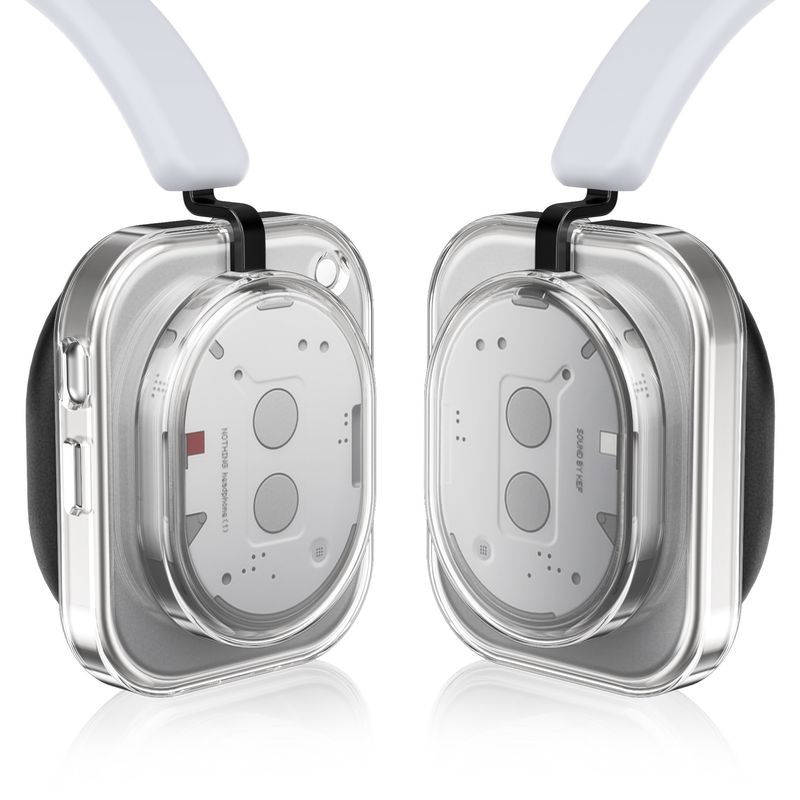 TV, Audio-Video si Foto - Portabile audio - Casti audio - Husa casti Kwmobile pentru Nothing Headphone (1), protectie la zgarieturi, Silicon, transparent - Infinity.ro