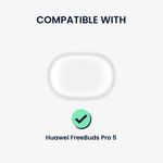 TV, Audio-Video si Foto - Portabile audio - Casti audio - Husa casti Kwmobile pentru Huawei FreeBuds Pro 5, anti-alunecare, Silicon, transparent - Infinity.ro