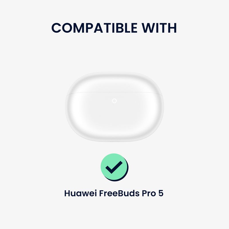 TV, Audio-Video si Foto - Portabile audio - Casti audio - Husa casti Kwmobile pentru Huawei FreeBuds Pro 5, anti-alunecare, Silicon, transparent - Infinity.ro