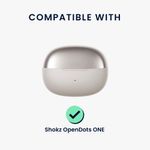 TV, Audio-Video si Foto - Portabile audio - Casti audio - Husa casti Kwmobile pentru Shokz OpenDots ONE, functie stand, Termoplastic, negru, transparent - Infinity.ro