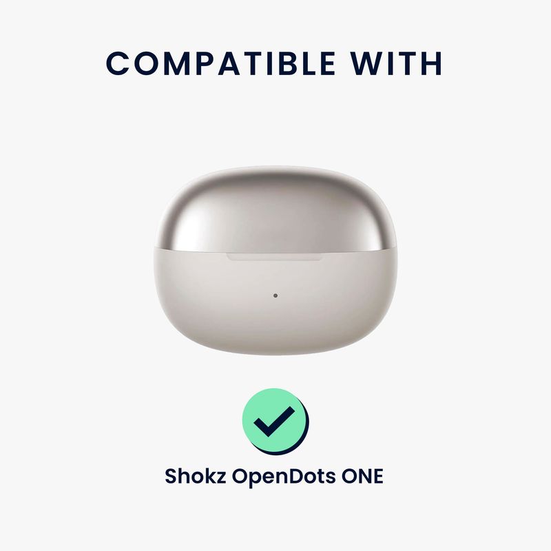 TV, Audio-Video si Foto - Portabile audio - Casti audio - Husa casti Kwmobile pentru Shokz OpenDots ONE, functie stand, Termoplastic, negru, transparent - Infinity.ro
