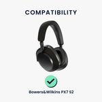 TV, Audio-Video si Foto - Portabile audio - Casti audio - Set 2 pernite pentru casti Kwmobile pentru Bowers & Wilkins PX7 S2, PX 8, confort sporit, Piele ecologica, negru - Infinity.ro