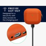 TV, Audio-Video si Foto - Portabile audio - Casti audio - Husa casti Kwmobile pentru Apple AirPods 4, anti-alunecare, Piele ecologica, portocaliu - Infinity.ro