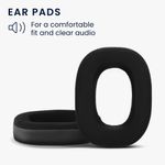 TV, Audio-Video si Foto - Portabile audio - Casti audio - Set 2 pernite pentru casti Kwmobile pentru Bowers & Wilkins PX7 S2, PX 8, confort sporit, Piele ecologica, negru - Infinity.ro