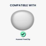 TV, Audio-Video si Foto - Portabile audio - Casti audio - Husa casti Kwmobile pentru Huawei FreeClip, functie stand, Termoplastic, transparent - Infinity.ro