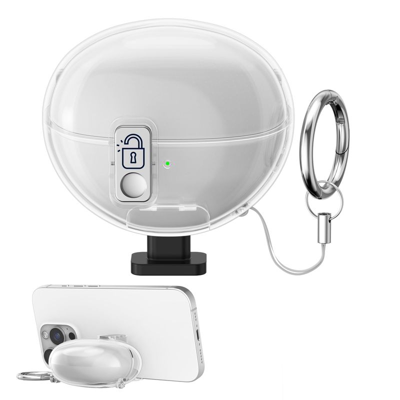 TV, Audio-Video si Foto - Portabile audio - Casti audio - Husa casti Kwmobile pentru Huawei FreeClip, functie stand, Termoplastic, transparent - Infinity.ro