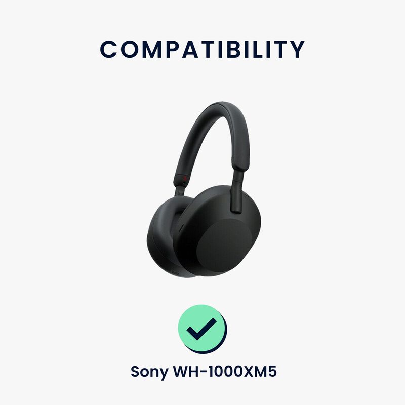 TV, Audio-Video si Foto - Portabile audio - Casti audio - Set 2 pernite pentru casti Kwmobile pentru Sony WH-1000XM5, confort sporit, Piele ecologica, roz - Infinity.ro