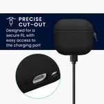 TV, Audio-Video si Foto - Portabile audio - Casti audio - Husa casti Kwmobile pentru Apple AirPods 4, anti-alunecare, Piele ecologica, negru - Infinity.ro